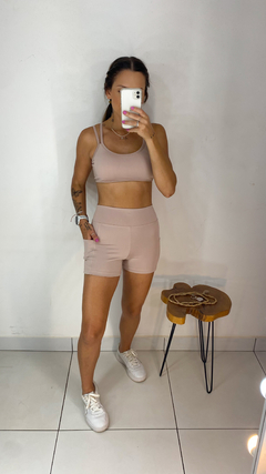 Conj Jade short bolso Nude - comprar online