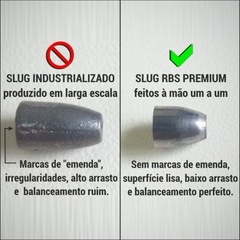 SLUGS RBS PREMIUM 125 UN, 5.5mm (.217), 1.28g (19.7gr), CHUMBINHO DE ALTA QUALIDADE E PRECISÃO - RBS Chumbos e Slugs