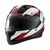 Casco Integral Bass ZEPPELIN Blanco Rojo Negro Mate