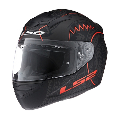 Casco ls2 rojo y negro sale