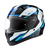 Casco MAC Bass ZEPPELIN Azul Celeste Blanco Brillo