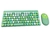 Kit Teclado Y Mouse Inalambrico Combo Pc Tv Usb Noga S5700 - Teclado Verde - Regalo