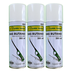 Gas Butano Lion Tools Para Rellenar Encendedores De Gas 3 Piezas de 285 Ml