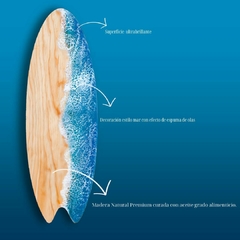 Tabla de Picar y Servir en forma de Tabla de Surf decorada Olas de Mar en internet