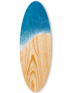 Tabla de madera decorada con resina olas de mar | Forma de tabla de surf | Tabla para Quesos/Picar/Charcuteria - comprar en línea