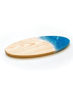 Tabla de madera decorada con resina olas de mar | Forma de tabla de surf | Tabla para Quesos/Picar/Charcuteria en internet