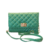 Bolsa Clutch em couro verde bandeira