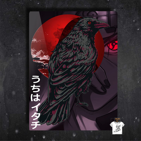 Placa Decorativa de Metal Itachi e Sasuke Uchiha: Naruto Classico