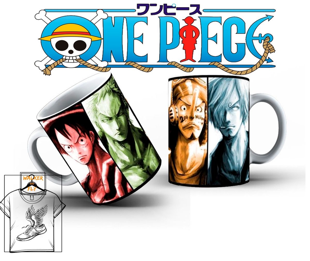 Caneca Anime Mangá One Piece Personagens