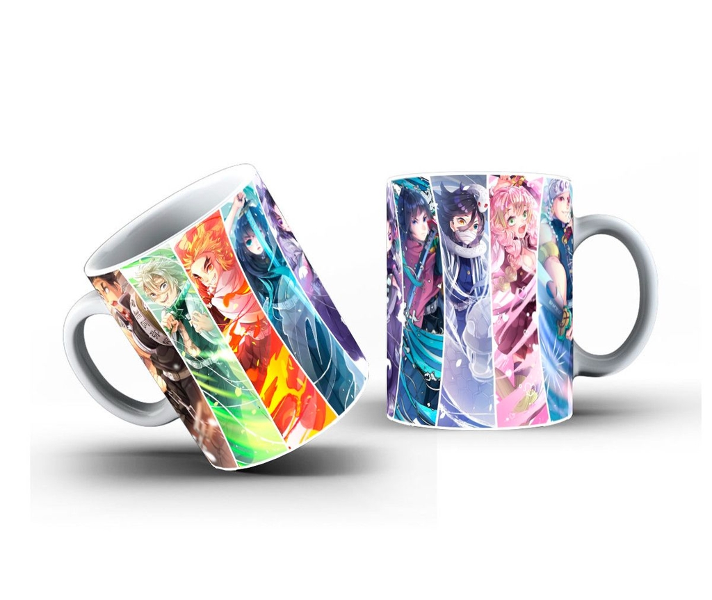 Caneca Demon Slayer Tanjiro Fight - Interior E Alça Branca