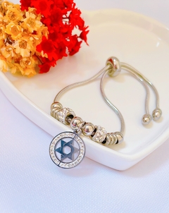 Pulseira pingente estrela de Davi c strass(Regulavel) - comprar online