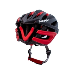 CASCO KANY ROUTE - TALLE M - NEGRO Y ROJO MATE