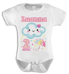 Body Infantil Bebê Branco Personalizado Mêsversário/Idade- Nuvem