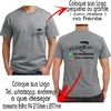 Camiseta Cinza Mesclado Unissex Personalizada Sua Logo- Uniforme Trabalho