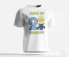Camiseta Personalizada Minions- Papai/ Nome do Filho(A)/ Idade