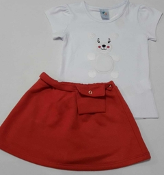 CONJUNTO FEMININO BLUSA E SHORTS SAIA ALENICE - Casinha Online