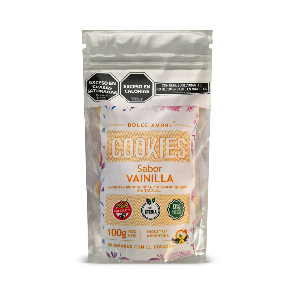 Cookies de Vainilla sin azucar Dolce Amore x 100g