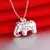 Colar Com Pingente de Elefante de Prata Esterlina 925 Feminino Amuletos