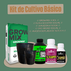KIT CULTIVO BASICO - Growmix 80lts + Namaste Fertilizantes + Macetas