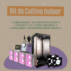 KIT DE CULTIVO INDOOR - 80X80 / 400W LED COB GROWTECH