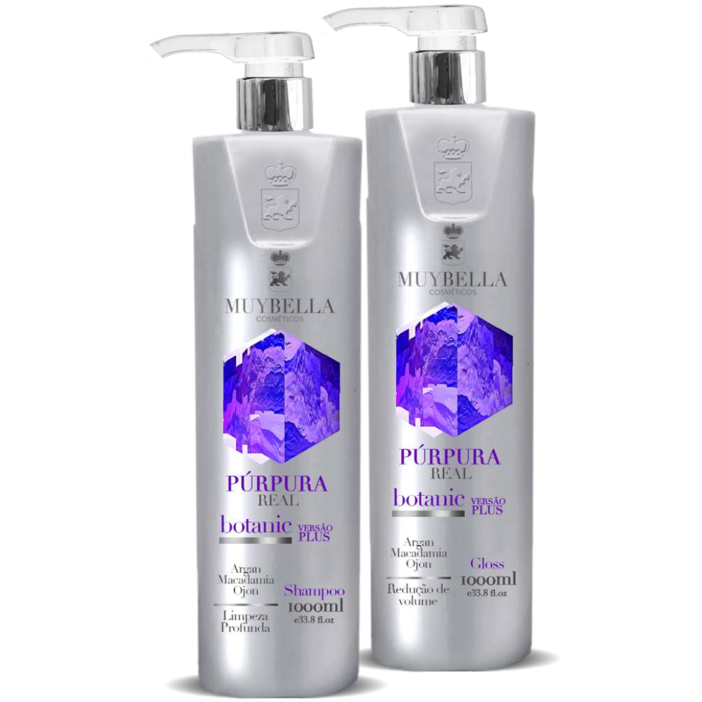 Kit Progressiva Púrpura Real Botanic Shampoo + Gloss 1000ml