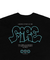 Camiseta Básica Fire Outline Blue (Preto) - comprar online