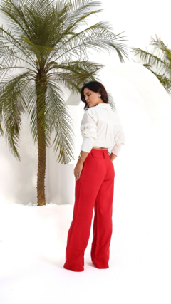 CALÇA BRUNA VERMELHO - Desagi