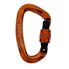 Mosquetão em Aluminio Mini D com Trava Rosca - 22kN - LARANJA - EN/CE - FOR ROPE ® - comprar online