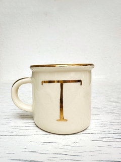 Taza Camping Oro Letra Manuscrita en ORO - My Pottery