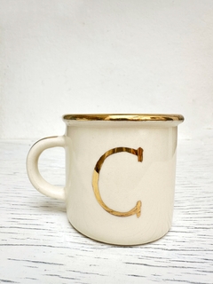 Taza Camping Oro Letra Manuscrita en ORO - My Pottery