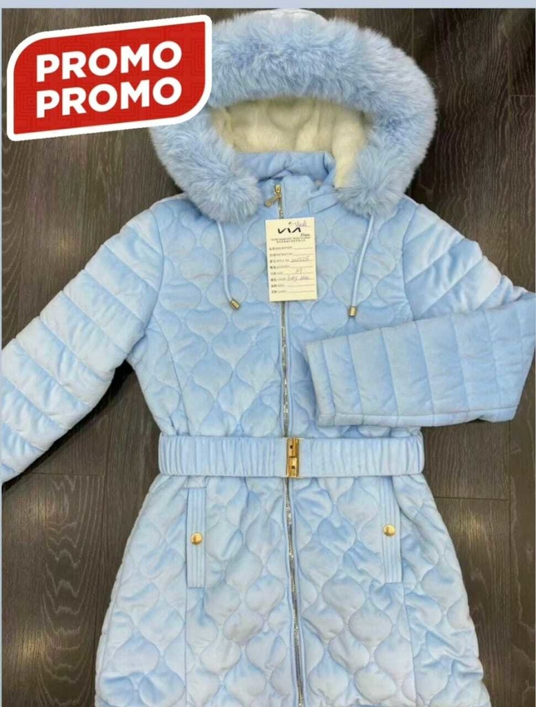 Parka peluciada hot sale azul