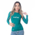 CAMISETA TERMICA UV50+ FEMININA TEXAS FARM - UVF006 - VERDE ESMERALDA no