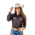 CAMISA BORDADA FEMININA MANGA LONGA TEXAS FARM - CAP007 PRETO