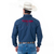 CAMISA MASCULINA BORDADA TEXAS FARM - CP007 - MARINHO/ VINHO - loja online