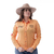 CAMISA FEMININA BORDADA MANGA LONGA TEXAS FARM - CAP003 - LARANJA