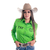 CAMISA FEMININA BORDADA MANGA LONGA TEXAS FARM - CAP003 - VERDE