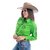 CAMISA FEMININA BORDADA MANGA LONGA TEXAS FARM - CAP003 - VERDE - Moda Western - O Estilo Inspirado em Você | Countri Store