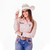 CAMISA BORDADA FEMININA MANGA LONGA TEXAS FARM - CAP007 ROSA BB