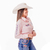 CAMISA BORDADA FEMININA MANGA LONGA TEXAS FARM - CAP007 ROSA BB - comprar online