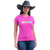 CAMISETA FEMININA TEXAS FARM - CF271 - ROSA VIOLETA