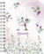 Caderno A5 - coleção alfabeto floral lavanda