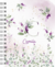 Caderno A5 - coleção alfabeto floral lavanda - Bella Agenda