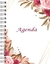 Agenda - floral vermelha