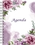 Agenda - floral roxa