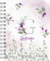 Caderno A5 - coleção alfabeto floral lavanda - comprar online