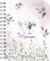 Caderno A5 - coleção alfabeto floral lavanda - comprar online