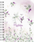 Caderno A5 - coleção alfabeto floral lavanda na internet