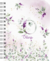 Caderno A5 - coleção alfabeto floral lavanda - Bella Agenda