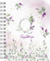 Imagem do Caderno A5 - coleção alfabeto floral lavanda