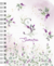 Caderno A5 - coleção alfabeto floral lavanda - comprar online